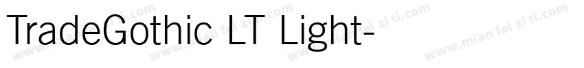 TradeGothic LT Light字体转换